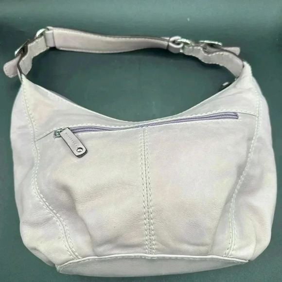 Tignanello Lavender Lilac Leather Handbag Shoulder Bag - Picture 2 of 7
